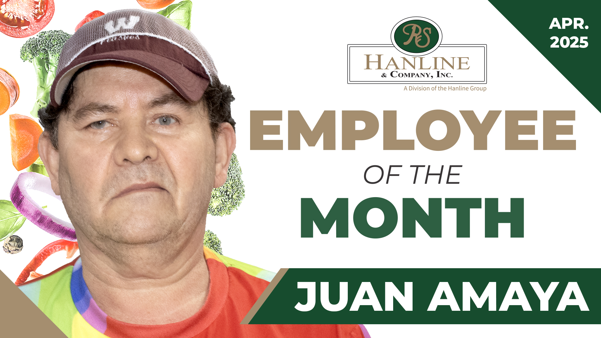 R.S. Hanline Employee of the Month April 2025